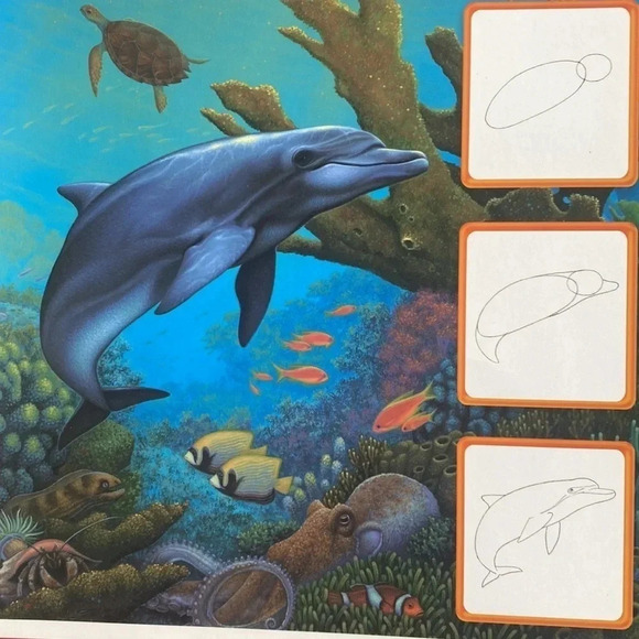 Animal Drawing books dinosaurs sea creatures dogs puppies, cars, trucks set of 4 - Picture 5 of 7